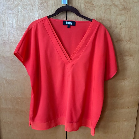 DKNY Coral Blouse - Picture 1 of 4